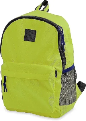 Mintra Office Backpack, Water-resistant Everyday Bag with Adjustable Straps, Unisex Backpack for Travel, College, Multi-Compartments with Secure Zippers, Lime Green, 20L Large, 12.59" W x 20" H