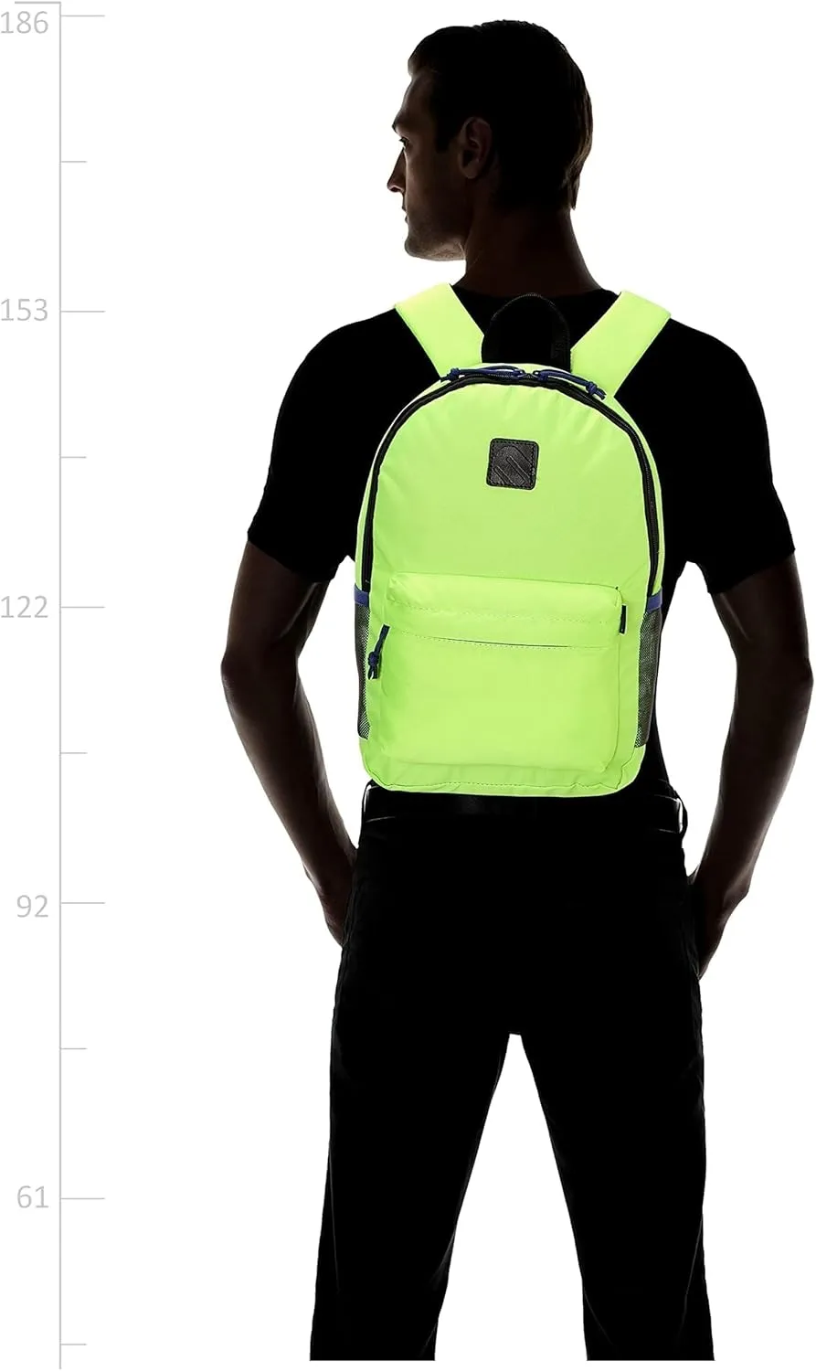 Mintra Office Backpack, Water-resistant Everyday Bag with Adjustable Straps, Unisex Backpack for Travel, College, Multi-Compartments with Secure Zippers, Lime Green, 20L Large, 12.59" W x 20" H