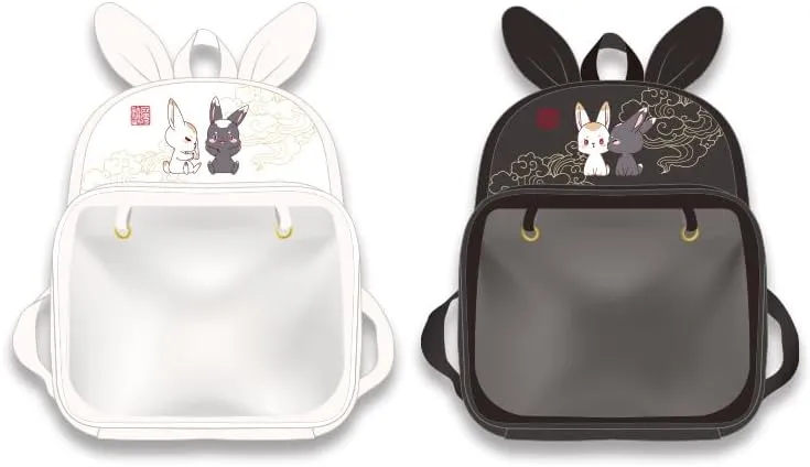 Mo Dao Zu Shi The Founder of Diabolism Wei Wuxian Lan Wangji Rabbit Backpack Shoulder Bag Backbags (white,35cm)