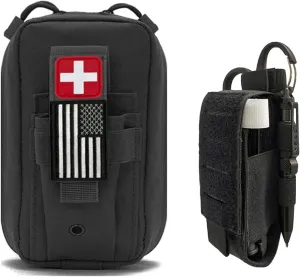 Molle Tourniquet Holder, Tactical TQ Tourniquet Pouch & Trauma Medical Ifak Shear Pouch Bag