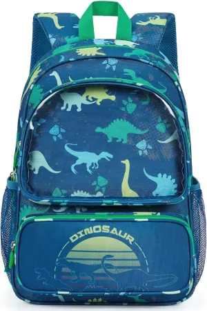 mommore Kids Backpack for Preschool, Kindergarten Water Resistant Daycare Backpack Dinosaur Boys Bookbag Age 3-6
