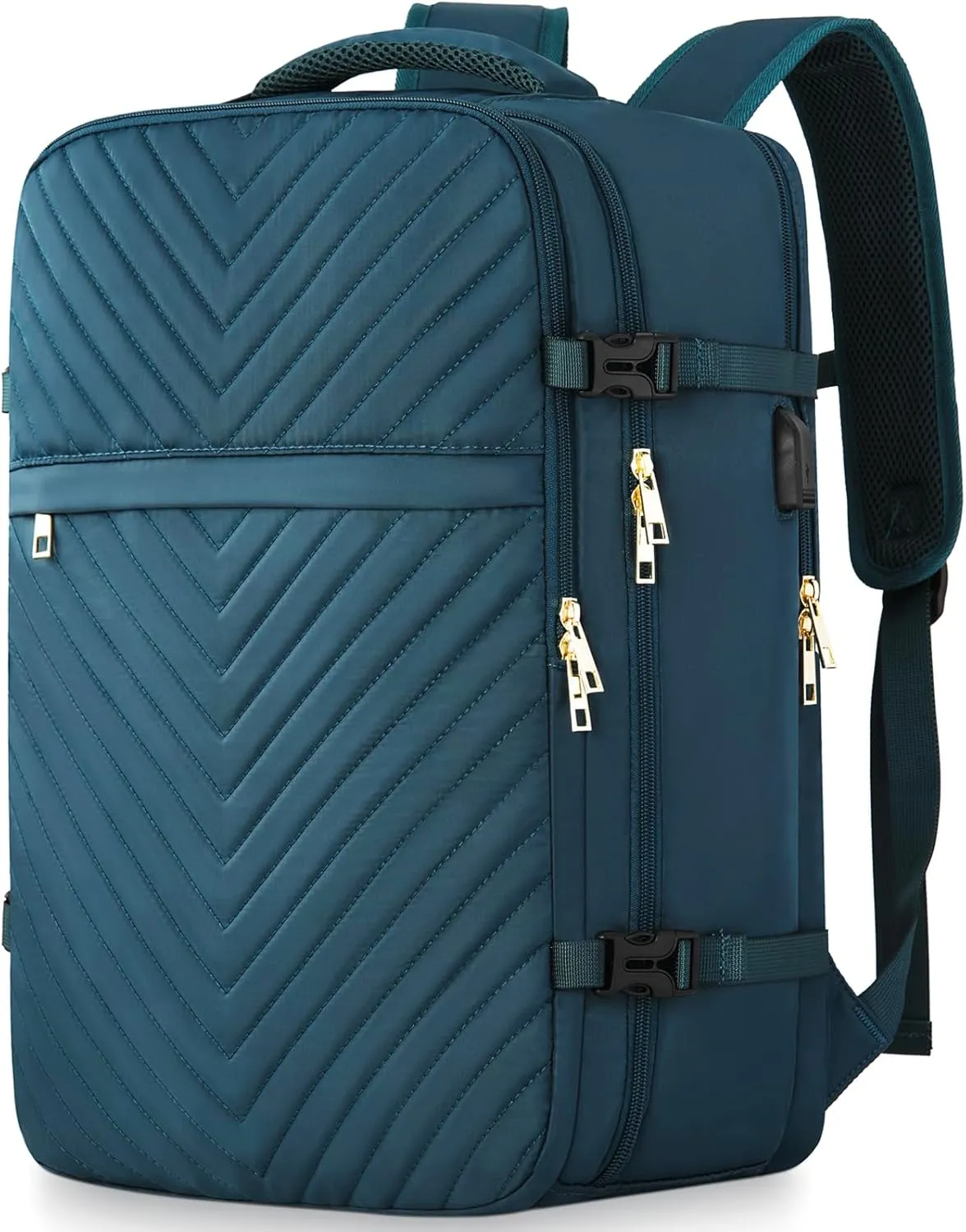 MOMUVO Carry On Backpack for Women,Flight Approved Large Travel Laptop Backpack Water Resistant Luggage Travel Bag for School Weekender Business,Peacock Blue