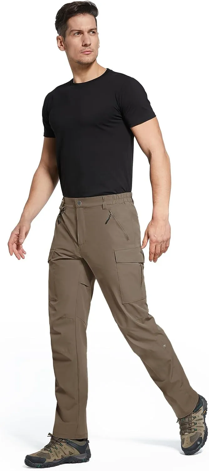 Moosehill Men's Hiking Cargo Pants Lightweight Water-Resistant Quick Dry for Tactical Work Fishing Golf Travel Outdoor Casual