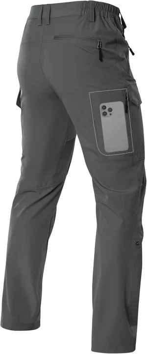 Moosehill Men's Hiking Cargo Pants Lightweight Water-Resistant Quick Dry for Tactical Work Fishing Golf Travel Outdoor Casual