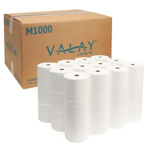 Morcon M1000 Compact Small Core Coreless Alternative, Premium Bath Tissue Roll, High Capacity Commercial Toilet Paper 2 Ply, Soft & Absorbent Tissue, 1000 Sheet Toilet Paper Per Roll, 36 Rolls