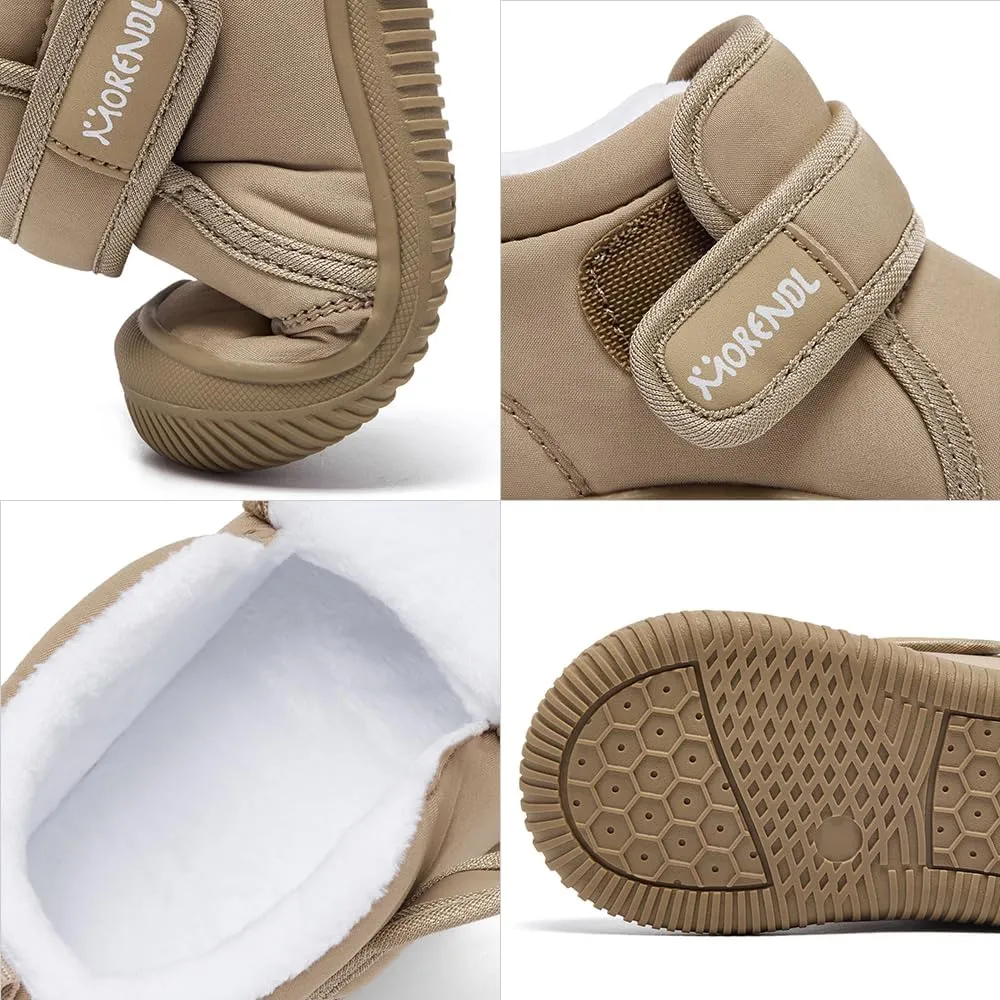 MORENDL Baby Winter Snow Boots for Infant Boys Girls Toddler Water-Resistant First Walker Shoes Warm Lining Soft Sole Anti-Slip Outdoor Booties