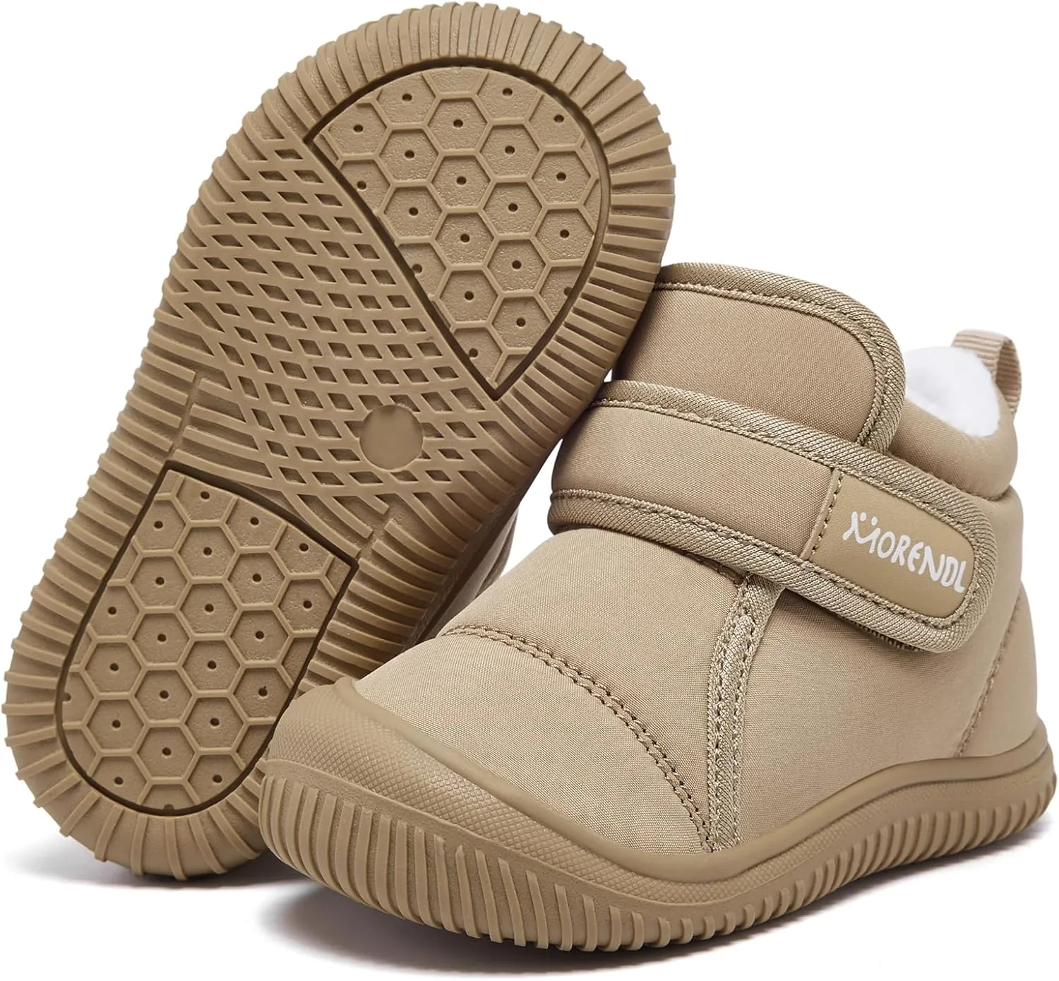 MORENDL Baby Winter Snow Boots for Infant Boys Girls Toddler Water-Resistant First Walker Shoes Warm Lining Soft Sole Anti-Slip Outdoor Booties