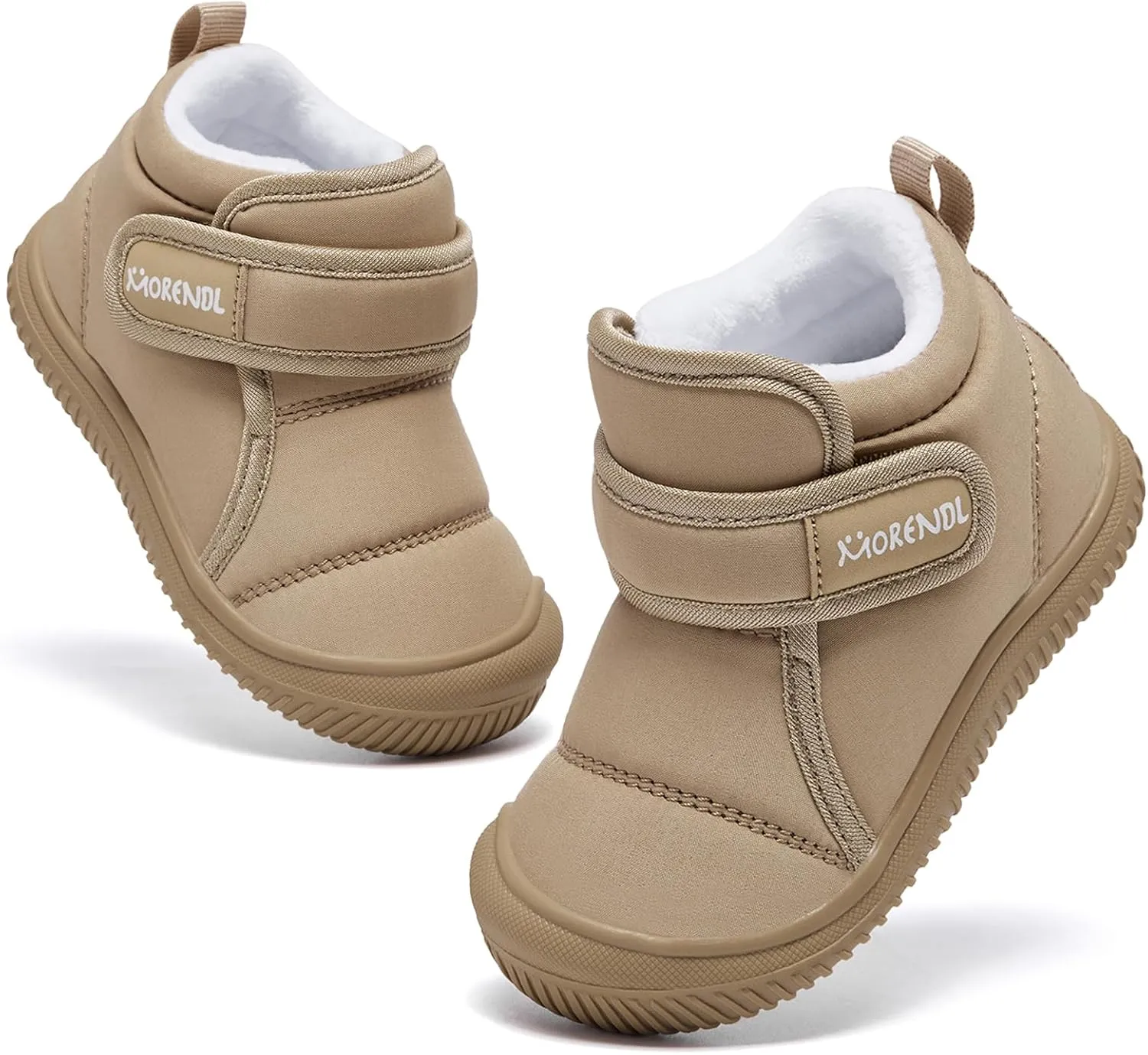 MORENDL Baby Winter Snow Boots for Infant Boys Girls Toddler Water-Resistant First Walker Shoes Warm Lining Soft Sole Anti-Slip Outdoor Booties