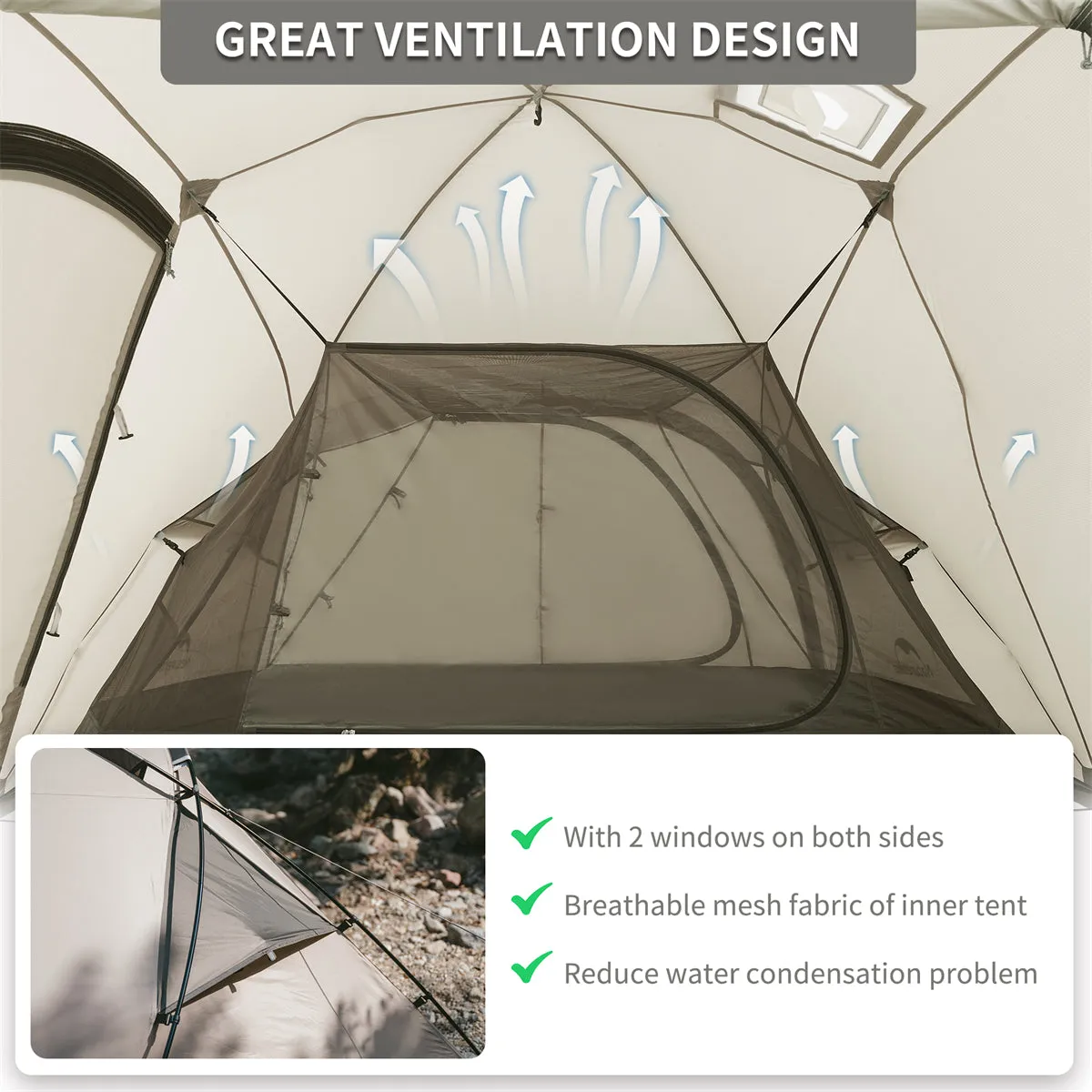 Mountain Peak Hot Tent One Bedroom&One Living Room