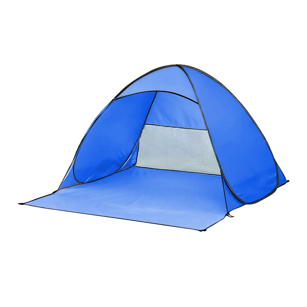 Mountview Pop Up Beach Tent Caming Portable Blue