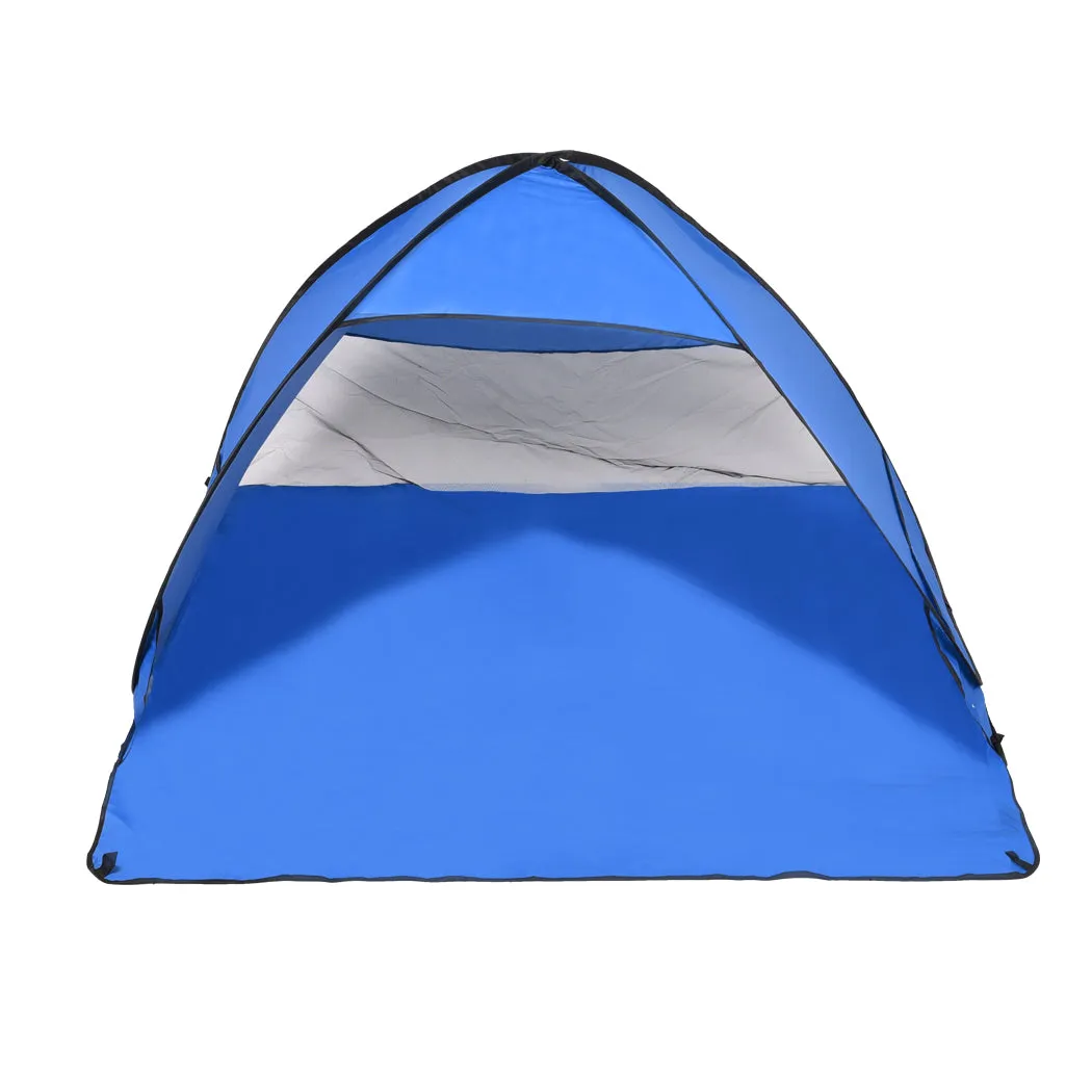 Mountview Pop Up Beach Tent Caming Portable Blue
