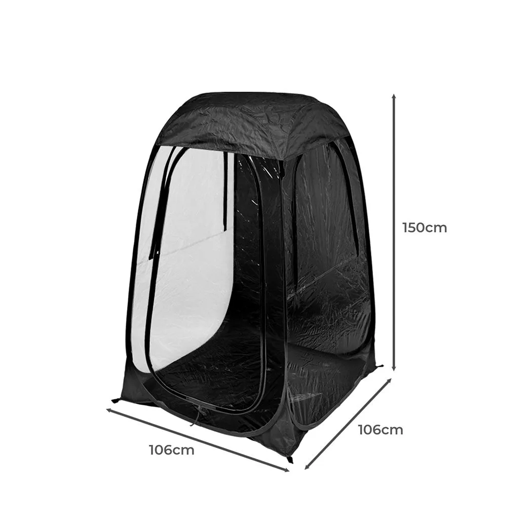 Mountview Pop Up Tent Camping Weather Black