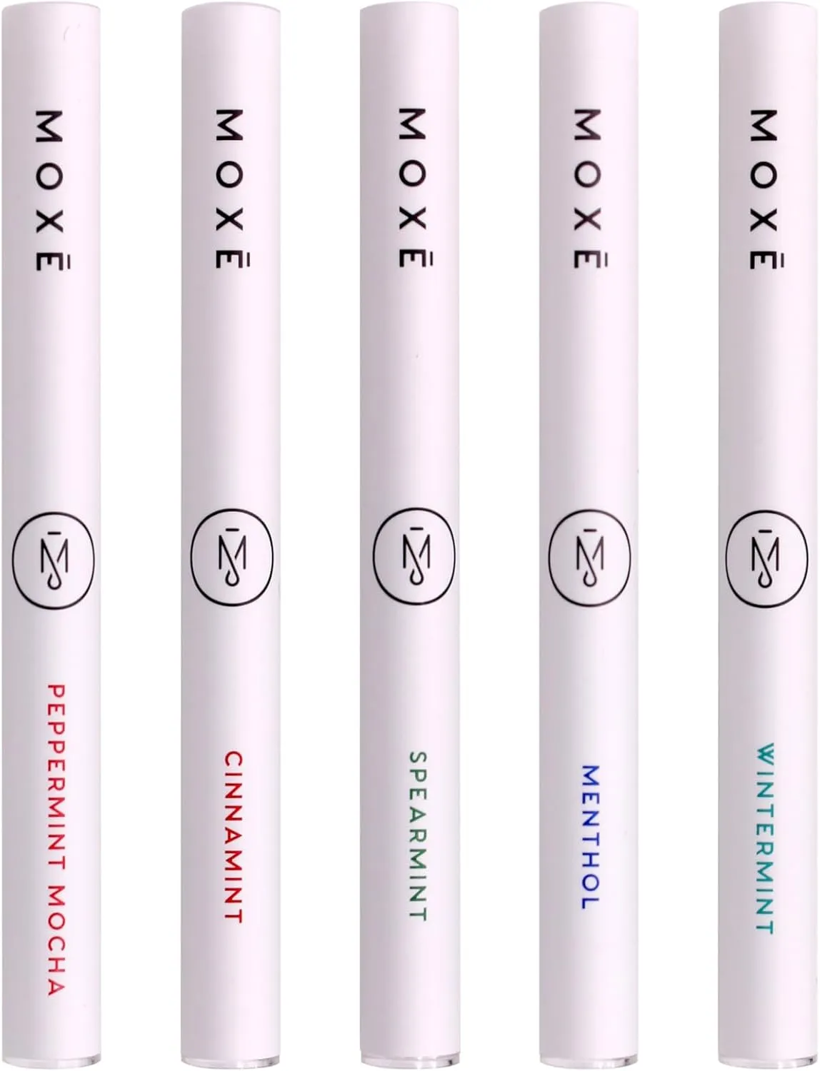 MOXE Natural Air Inhaler Variety 5 Pack | Non Electric Long-Lasting Flavored Air Refreshing Support | Oral Fixation Menthol Essential Oils, Craving Relief