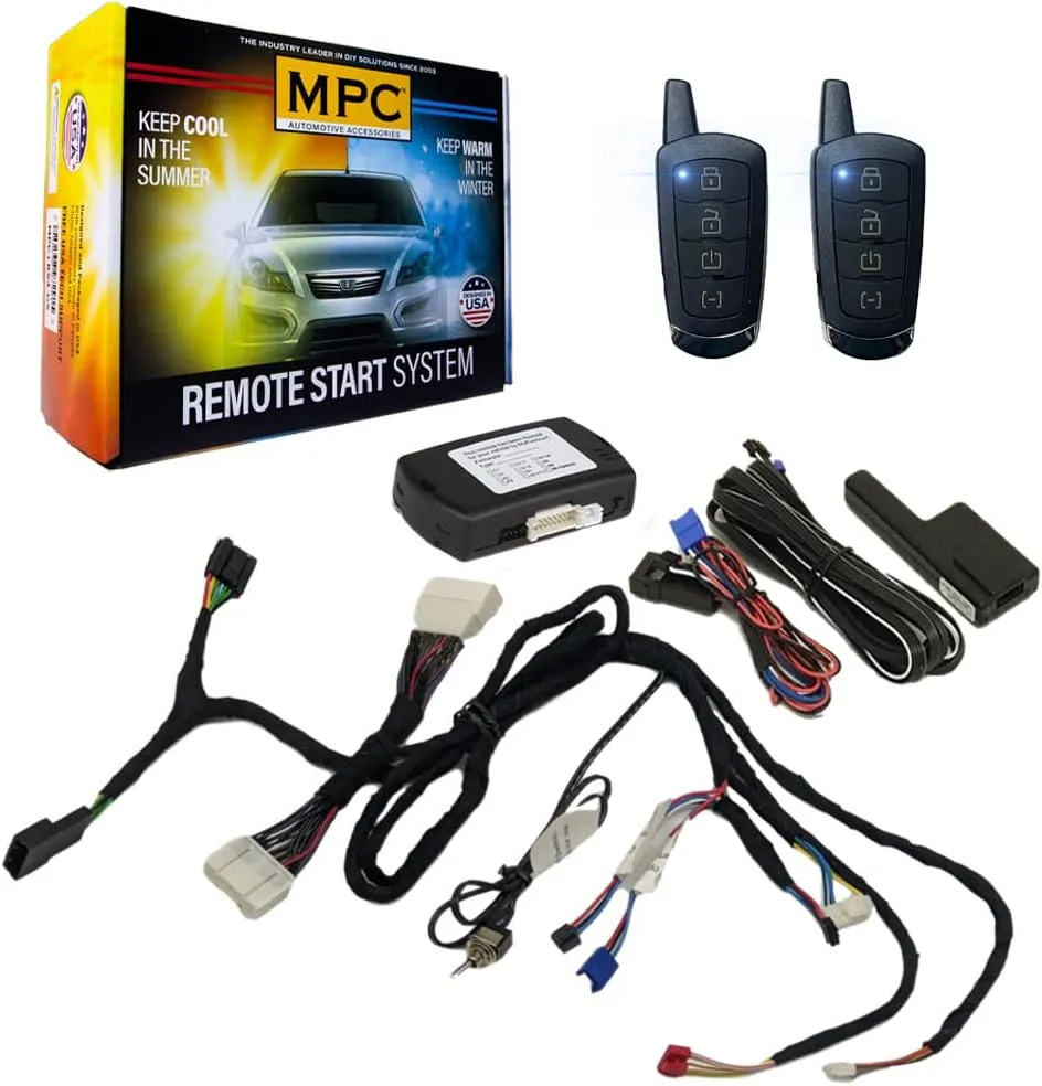 MPC Plug N Play Remote Starter Compatible with 2016-2024 Lexus RC300 |Push to Start| |Gas| with T-Harness - (2) Extended Range 4-Button 2-Way Remotes - Up to 1,500 ft