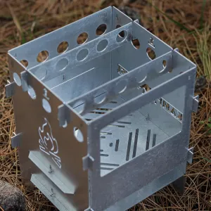 Multi Fuel Burning Camp Stove | Heater, Cooking, BBQ, Grill Folding and Portable Camping Stove with Bag | Outdoor Camping Event Campfire Wood Fire (Camping Stove with Carrying Bag)