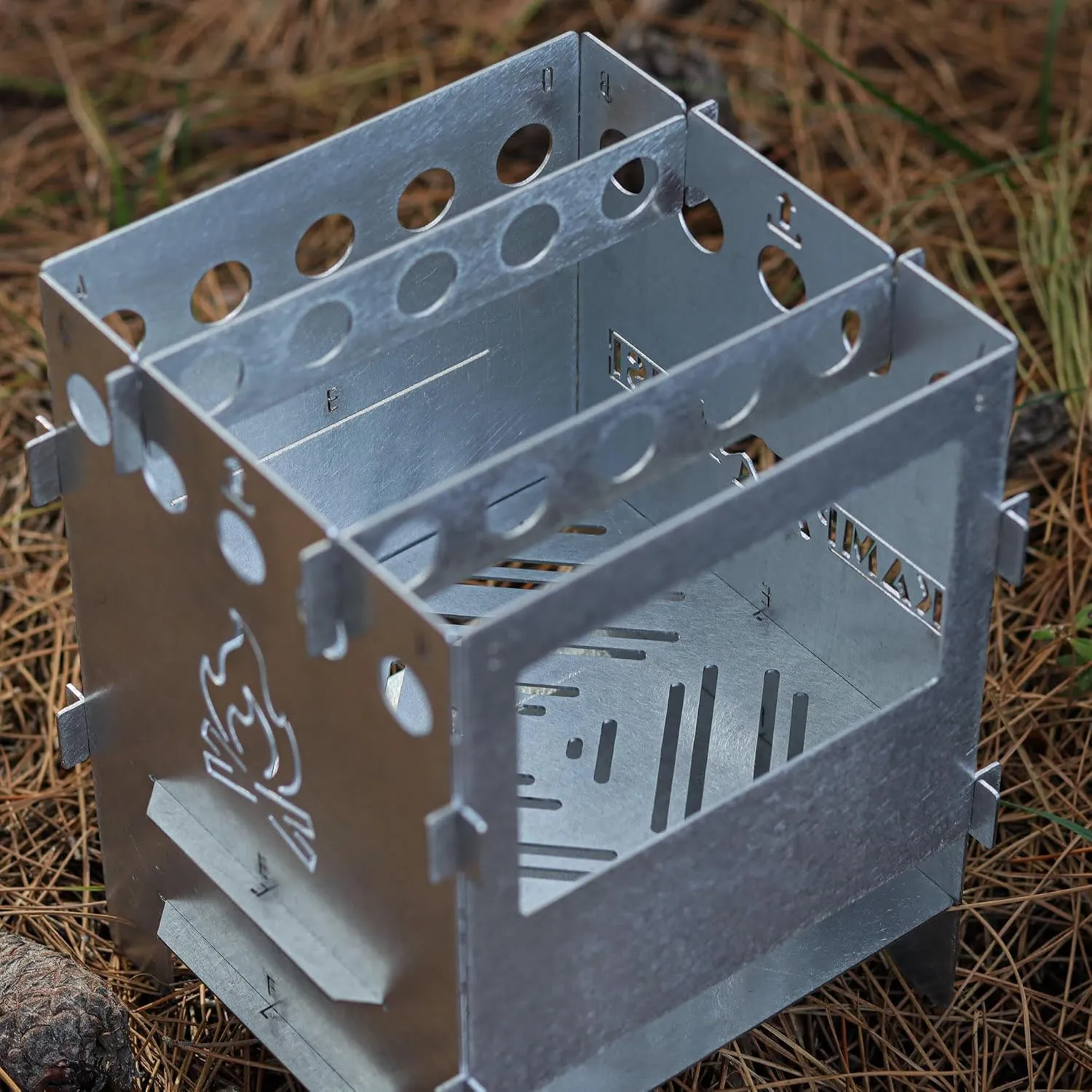Multi Fuel Burning Camp Stove | Heater, Cooking, BBQ, Grill Folding and Portable Camping Stove with Bag | Outdoor Camping Event Campfire Wood Fire (Camping Stove with Carrying Bag)
