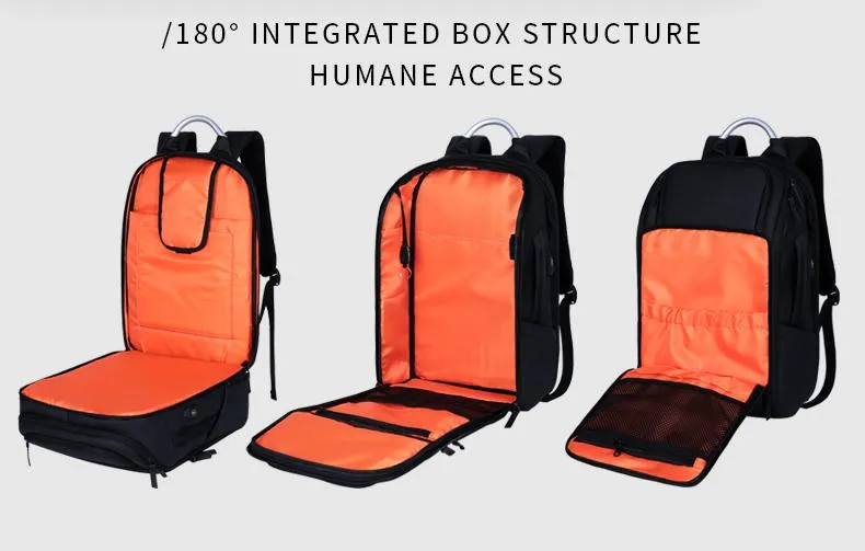 Multifunction High Capacity 17 inch Laptop Backpack with USB Charging