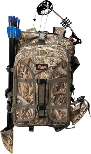 MYDAYS Hunting Backpack, Gear for Turkey Season, Compound Bow Pack， Durable Large Capacity Hunting Day Pack for Outdoor Rifle Bow Gun