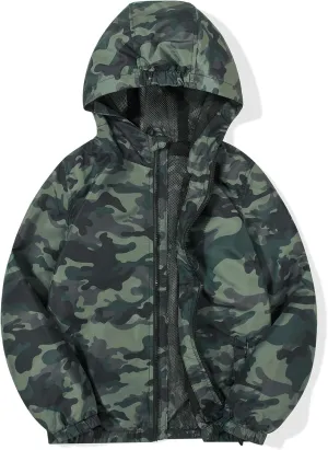 MYJAJAYI Boys Rain Jacket Lightweight Rain Coats for Kids Boy Waterproof Jacket