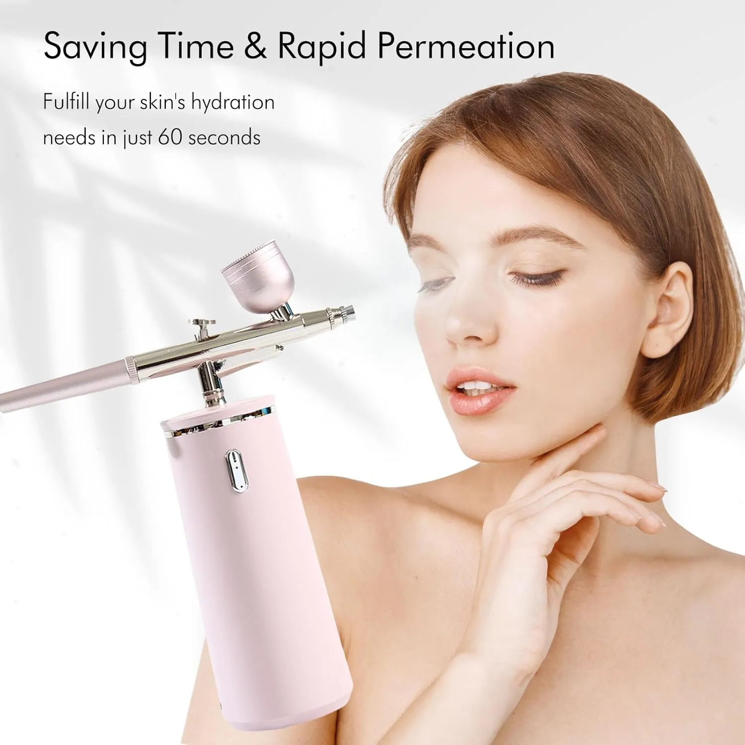Nano Facial Sprayer High Pressure, Oxygen Facial Machine 0.3mm Nozzle Fine Mister Portable Facial Steamer Mist for Face Hydrating Skin Care Routine SPA at Home