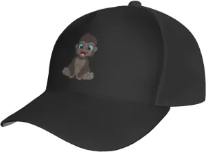 Naughty Little Monkey Baseball Cap Men Women Baseball Caps Adjustable Outdoor Casual Sun Hat Breathable Sports Trucker Dad Hats Black