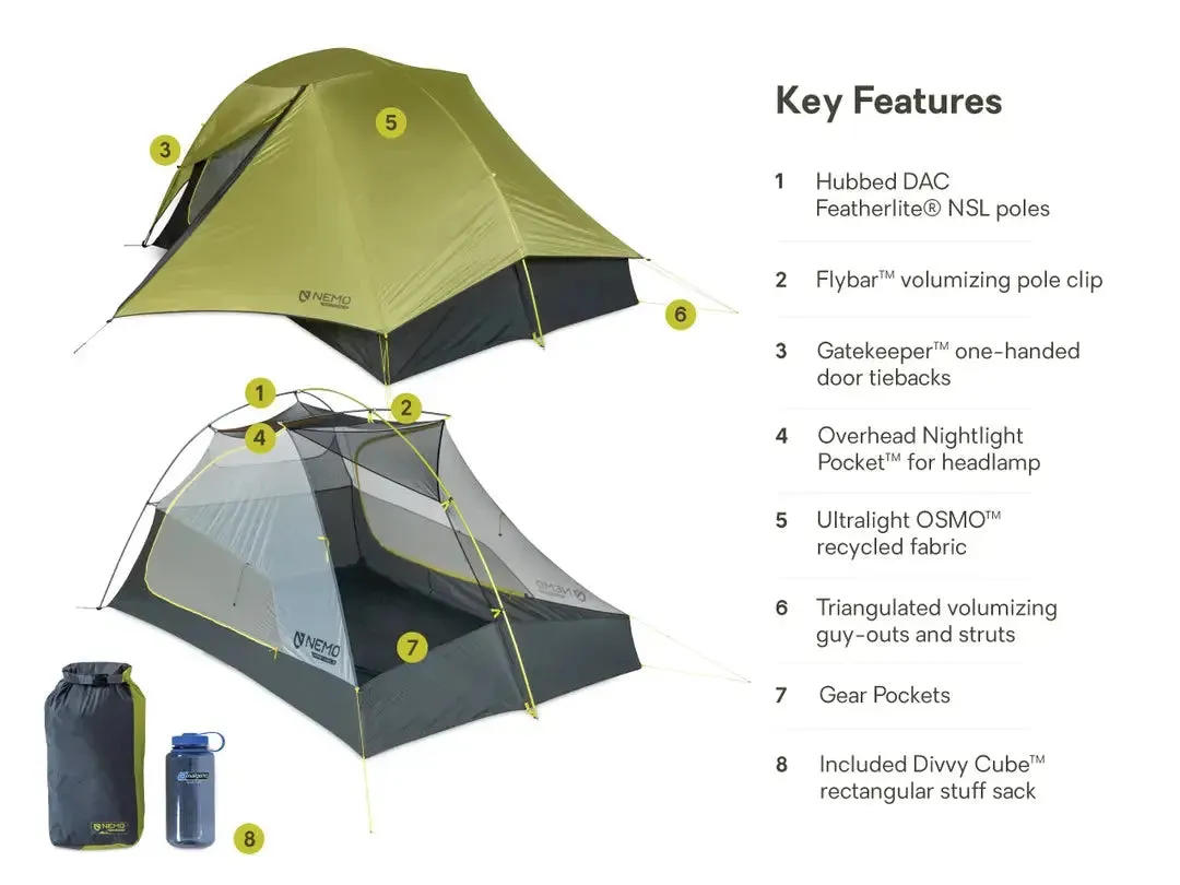 NEMO On-time delivery | 3P Tent Backpacking Feature-rich OSMO Ultralight Hornet