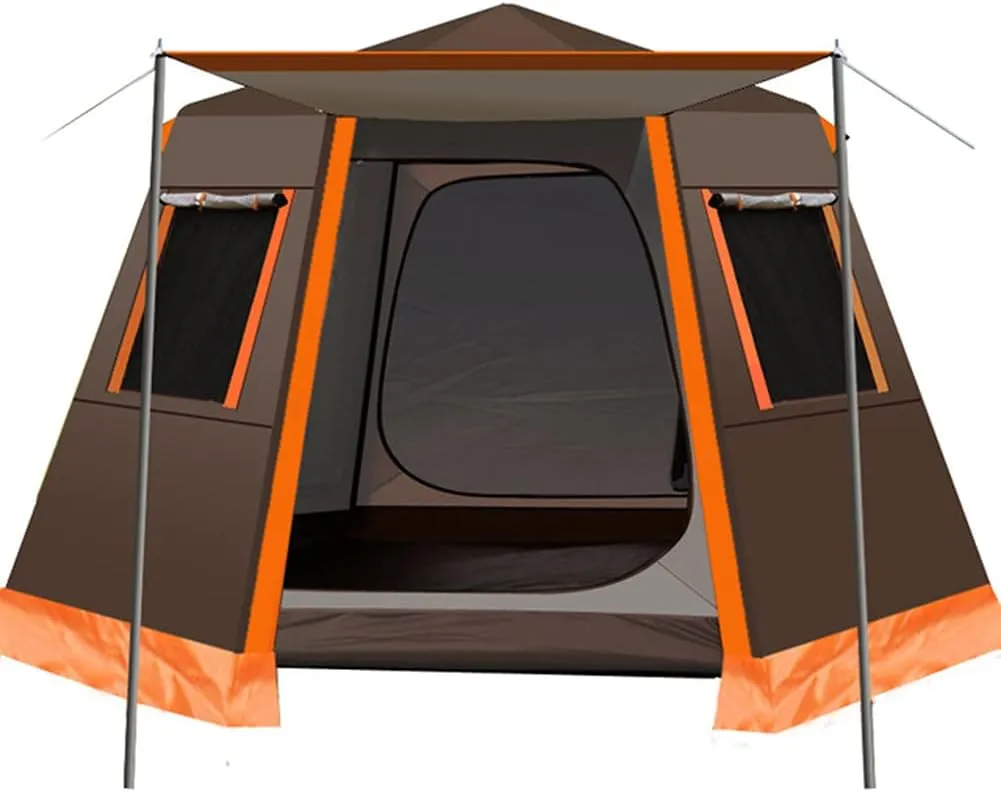 NIEH Family Outdoor Camping Tent Automatic Pop-Up Tent 3-4 Person Double Layer Waterproof Instant Tent Easy Set Up Ideal Outdoor