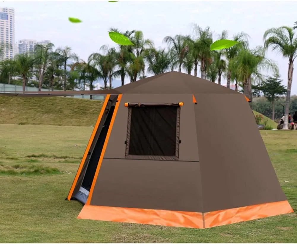 NIEH Family Outdoor Camping Tent Automatic Pop-Up Tent 3-4 Person Double Layer Waterproof Instant Tent Easy Set Up Ideal Outdoor