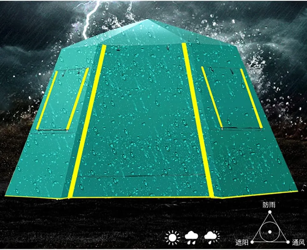 NIEH Family Outdoor Camping Tent Automatic Pop-Up Tent 3-4 Person Double Layer Waterproof Instant Tent Easy Set Up Ideal Outdoor