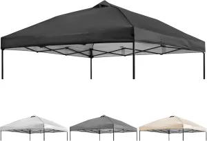 NINAT 10x10ft Canopy Replacement Top Pop Up Tent Cover Roof with Air Vent, Waterproof for Outdoor Garden Patio Pavilion Sun Shade(Top Only) Black