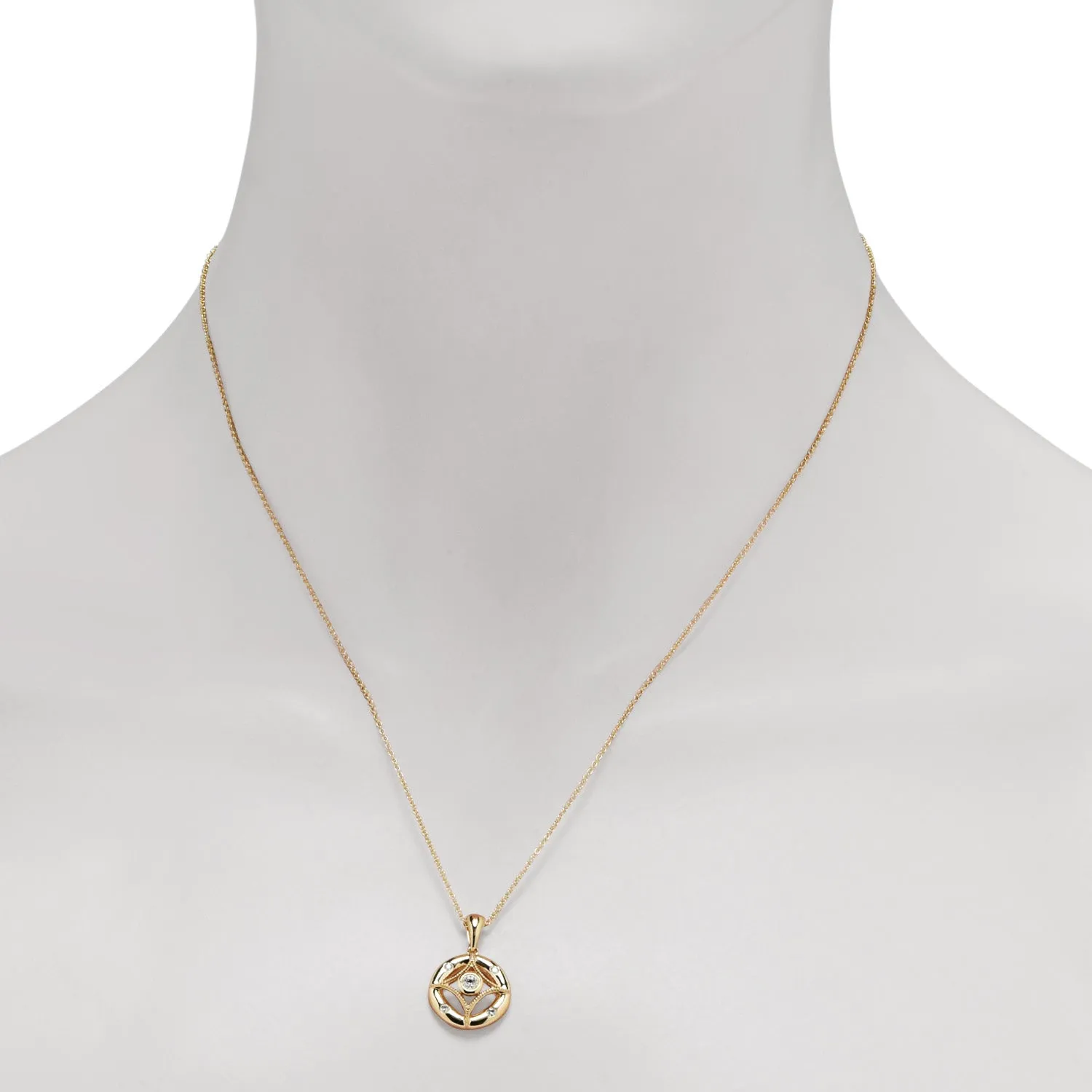 Northern Star Diamond Celestial Collection Necklace in 14kt Yellow Gold (1/10ct tw)