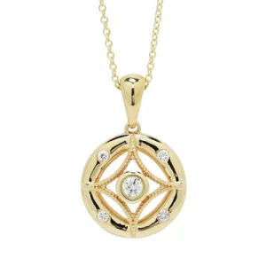 Northern Star Diamond Celestial Collection Necklace in 14kt Yellow Gold (1/10ct tw)