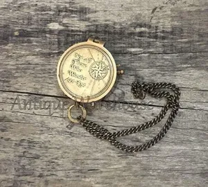 NOT All Those WHO Wander are Lost Nautical Antique Brass Working Compass Perfect Sailors Gift for Birthday, Christmas, Halloween, New Year and Your Navy Friends eve.