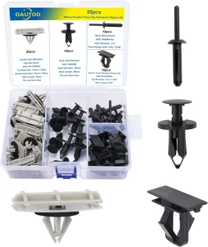 OAUTOO 55pcs Fender Flare Clips Hardware Kit for Jeep Liberty Dodge Nitro