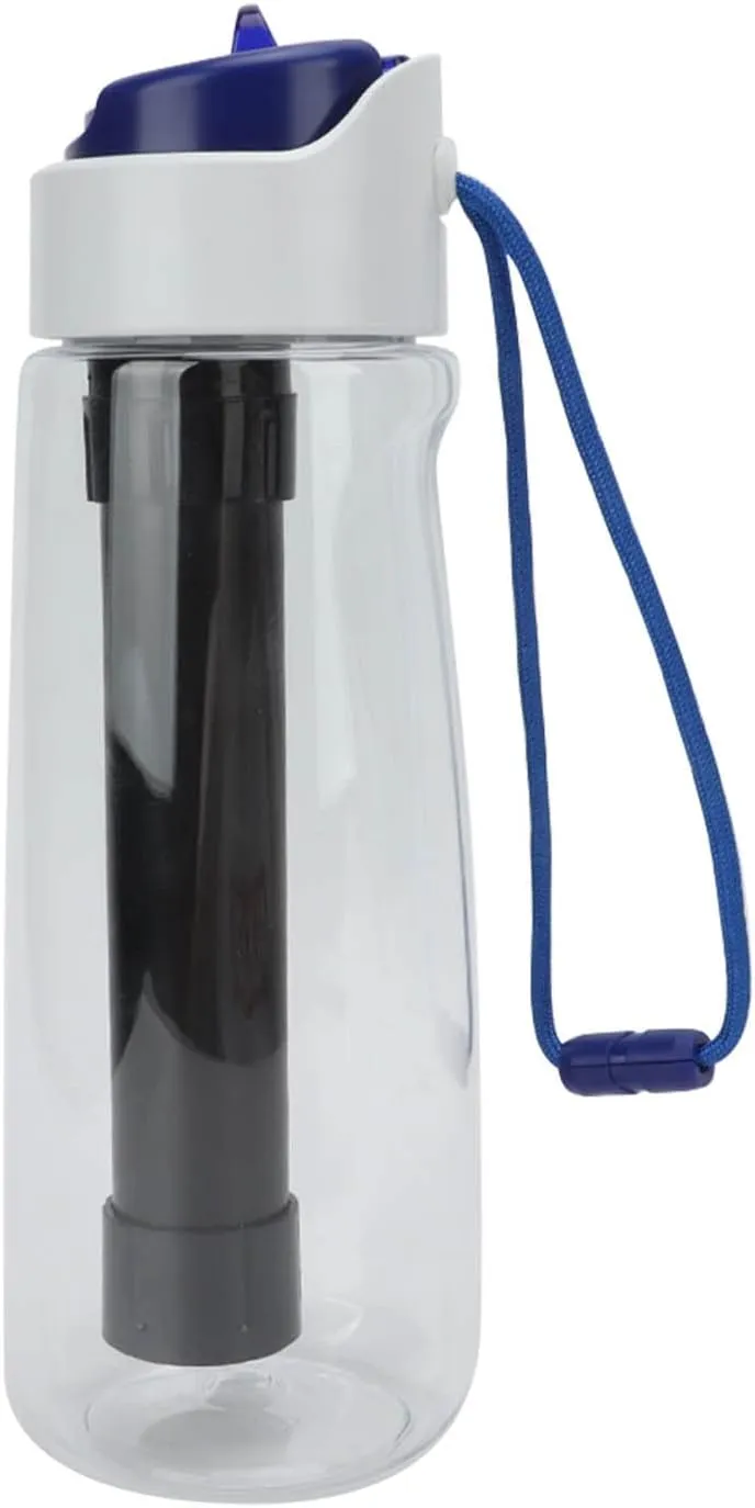 oceanside Ultra-Filtration Filtered Water Bottle, Water Bottle with Filter Portable Removable Washable Multi Layer Filtration Purified Water Bottle for Cycling