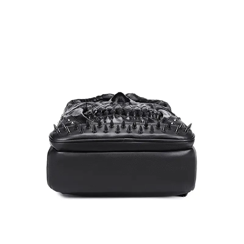 OMNI™ 3D Gothic Skull Thick Leather Large Capacity Backpack