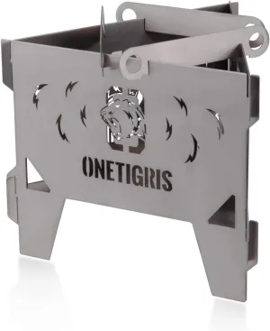 OneTigris Triangle Titanium Mini Wood Stove Lightweight Portable for Camping Backpacking Hiking Picnicking and BBQ, Weighs 14.8oz/0.93lbs only