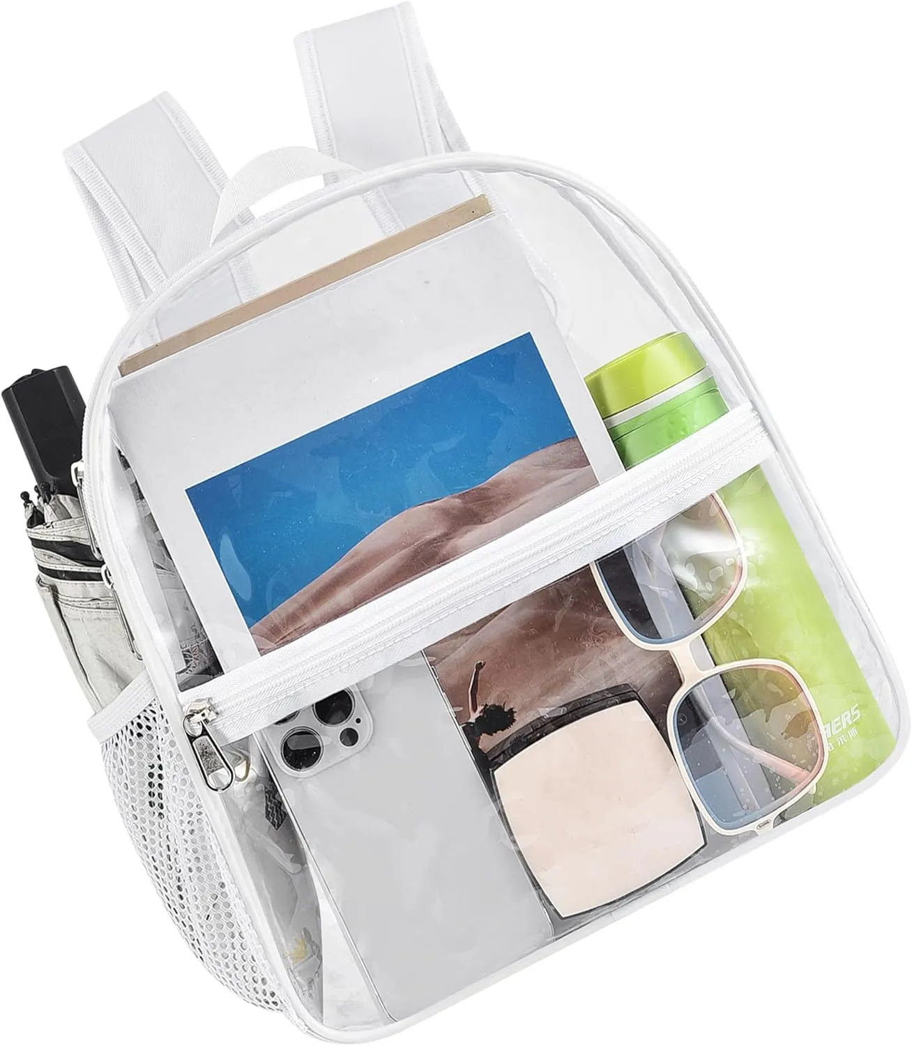 Oraben Clear Backpack for Stadium Events Stadium Backpack Waterproof 12x6x12 Clear Bag for Adult Concert Sport Work