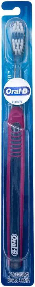 Oral-B Indicator Toothbrushes 35, Compact Soft (Colors Vary) - Pack of 4