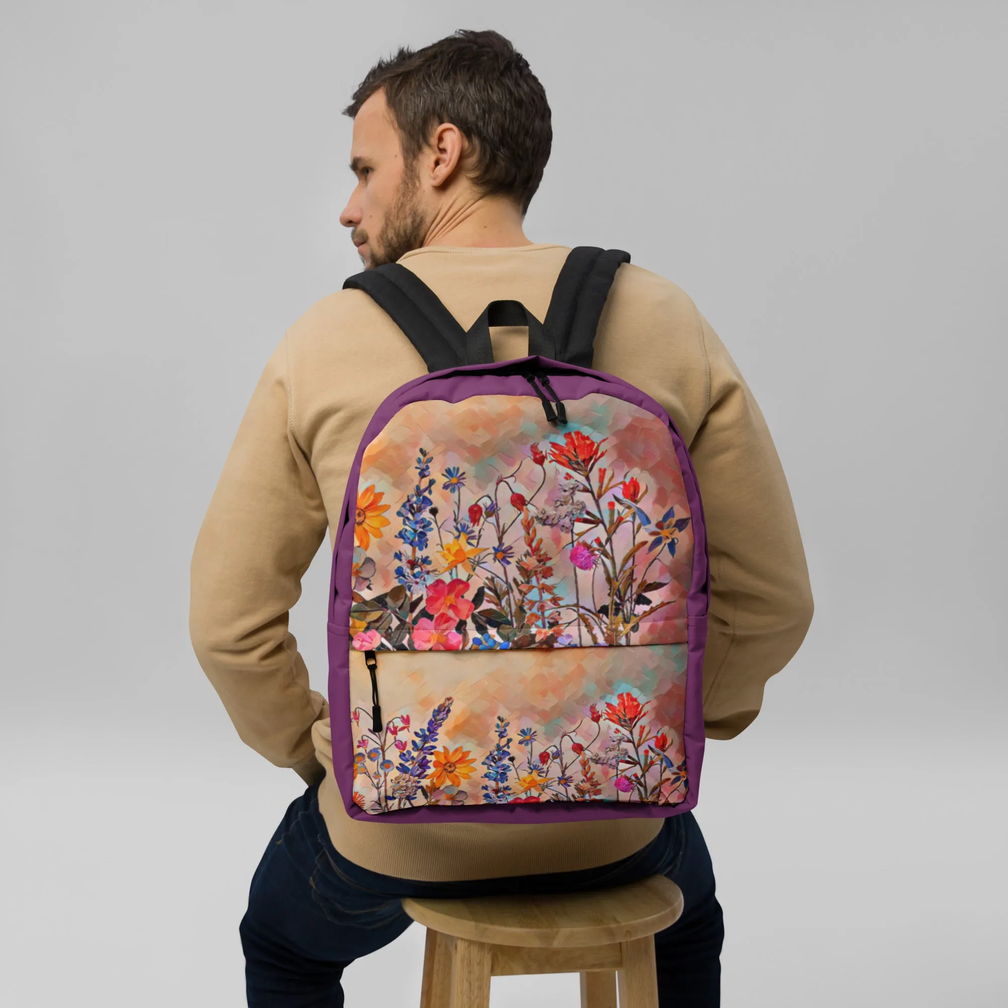 Oregon Wildflowers - Digital Art - Backpack