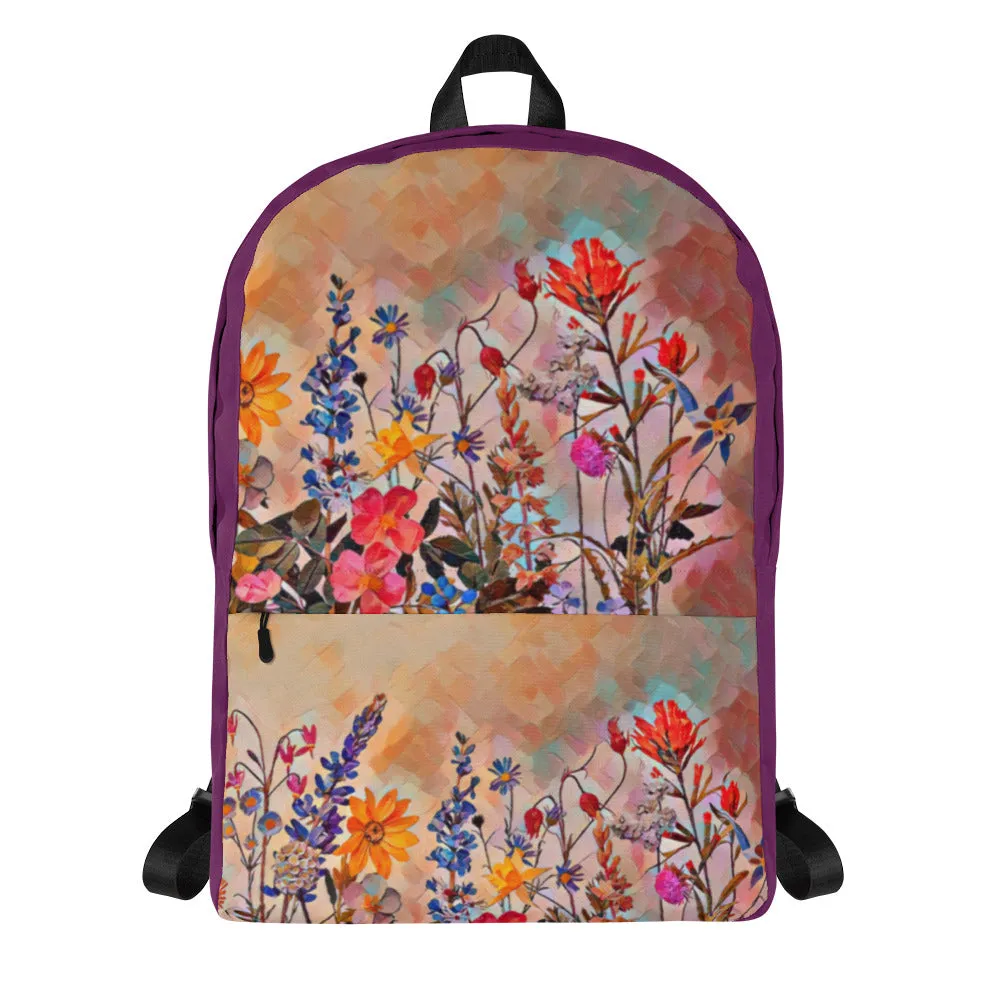 Oregon Wildflowers - Digital Art - Backpack