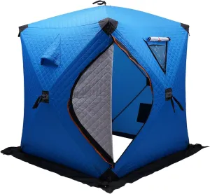 Ortable Ice Fishing Tent, Windproof Type Outdoor Picnic Ice Fishing Tent Comes with 4 Ice Pegs and A Bundle of Windproof Ropes, Suitable for Outdoor Picnic Park Get-Togethers or Travelling