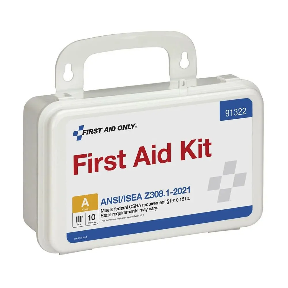 OSHA-Compliant First Aid Kit | Compact Emergency Medical Kit for Workplace & Home Safety | 10-Person Portable Case