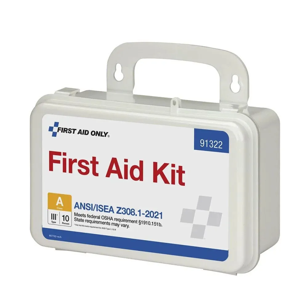 OSHA-Compliant First Aid Kit | Compact Emergency Medical Kit for Workplace & Home Safety | 10-Person Portable Case