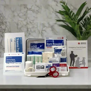 OSHA-Compliant First Aid Kit | Compact Emergency Medical Kit for Workplace & Home Safety | 10-Person Portable Case