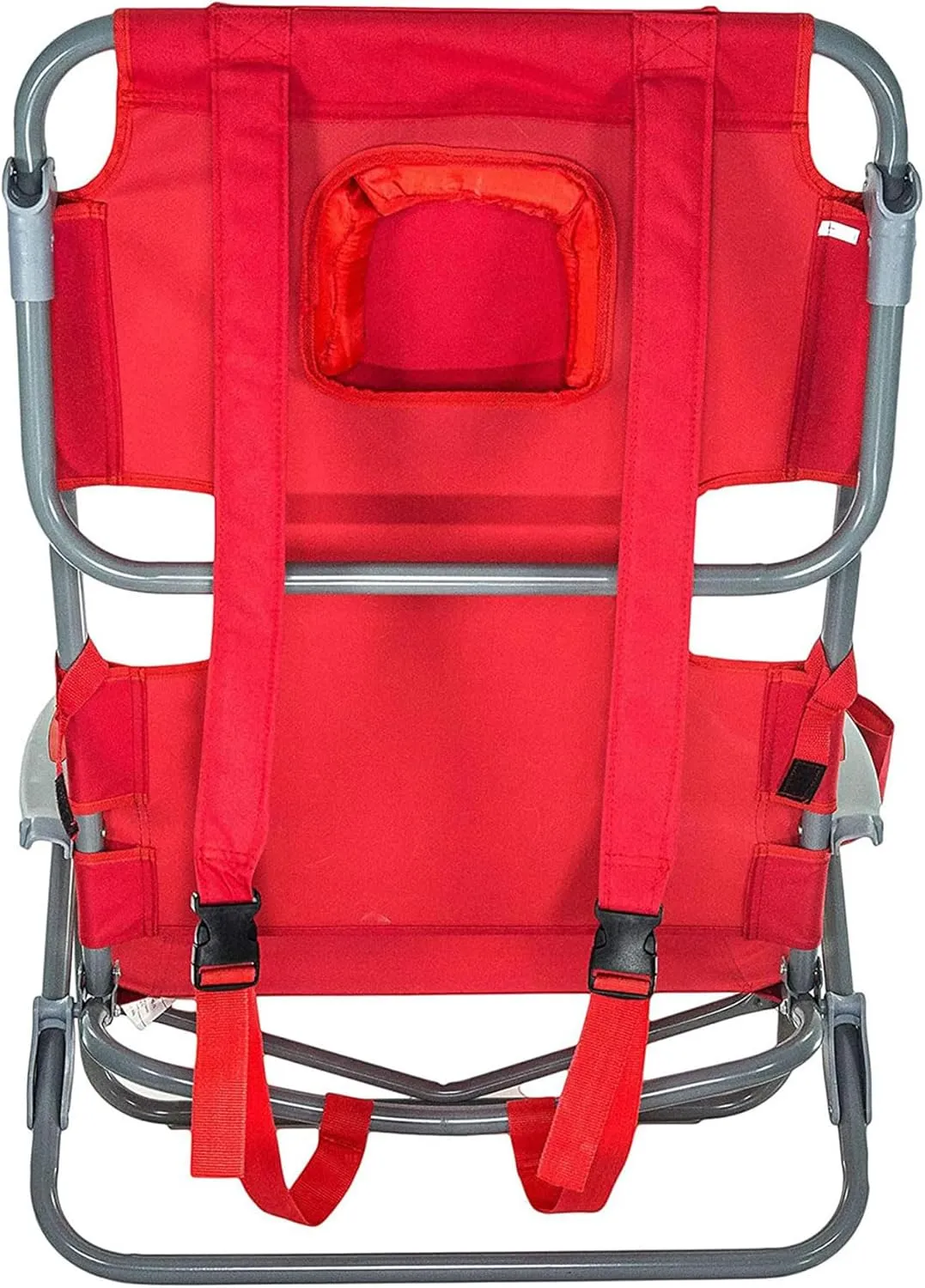 Ostrich On-Your-Back Portable 9.6-Pound Folding Reclining Outdoor Camping Lawn Chair with 5 Adjustable Positions, Red (2 Pack)