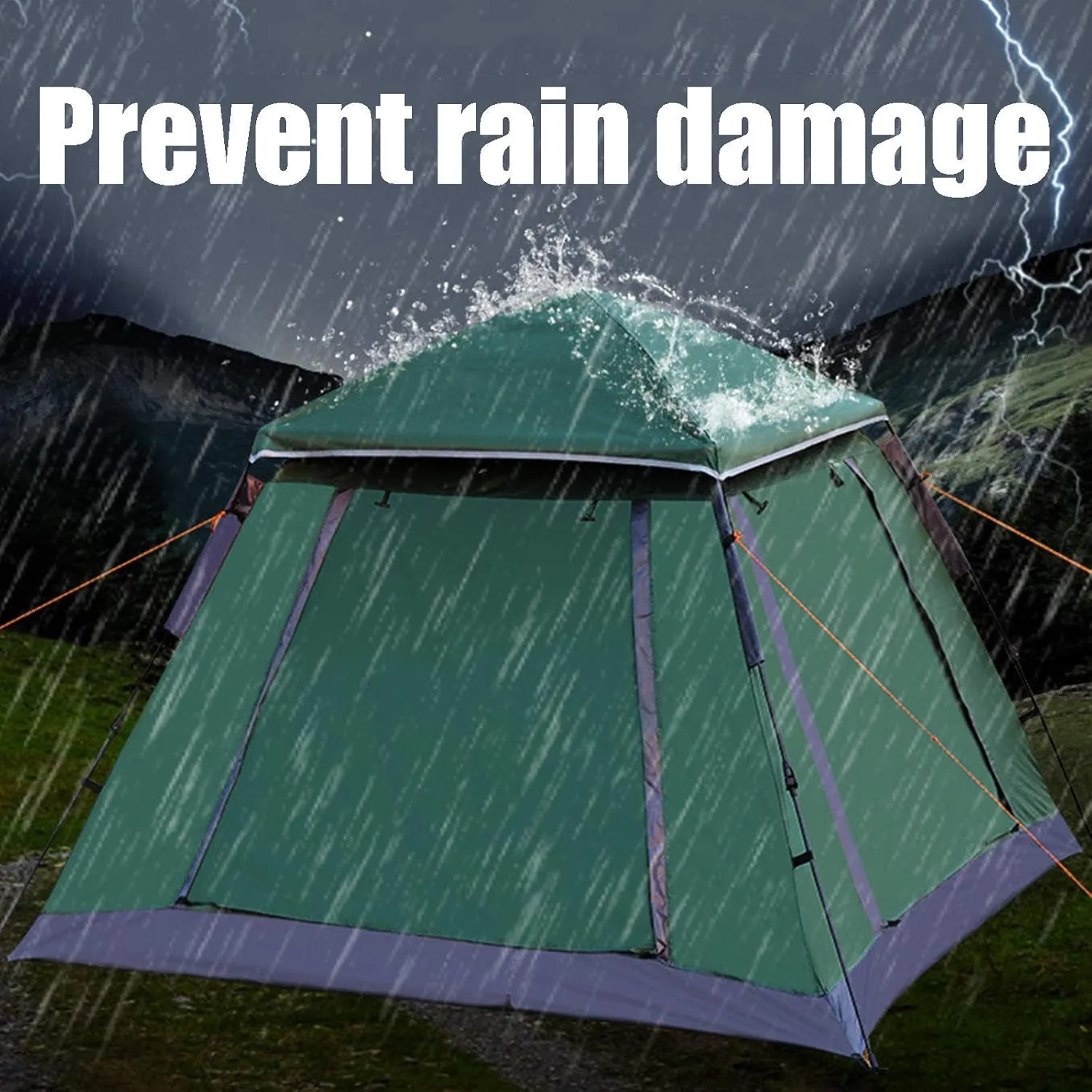 Outdoor Camping and Hiking Tent, Foldable Festival Tent, 3-4 Person Pop Up Tent, for Family, Festival, Backpacking, Backpacking and Mountaineering,