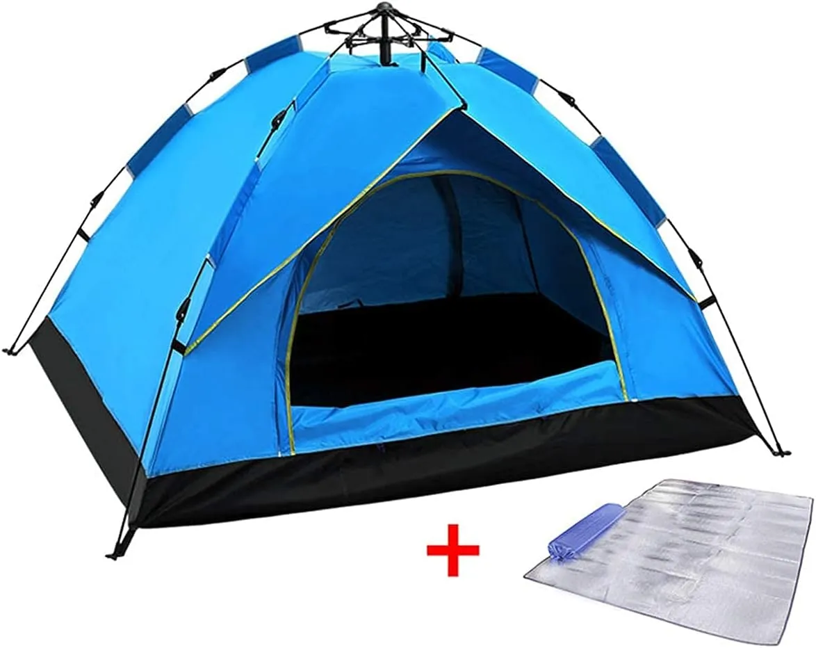 Outdoor Camping Tent Family Camping Tents Easy Setup with Moisture-Proof pad Tent Sun Shade 2/3／4 Person