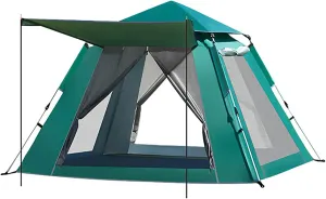 Outdoor Family Tent Weatherproof, Foldable Portable Camping Tent with Carry Bag, Pop Up Waterproof Ventilated Backpacking Tents for Camping, Parks, Picnicking, Traveling