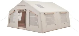 Outdoor Inflatable Camping Tent with Air Pump, 13m2 Glamping Tents, Easy Setup 4 Season Windproof House for Fishing, Camping & Hiking,360 X 360 X 220cm (360 X 360 X 220cm)